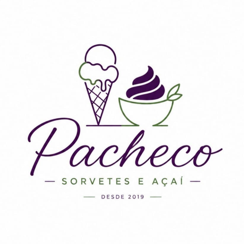 Logotipo da cliente Pacheco Sorvetes e Açaí